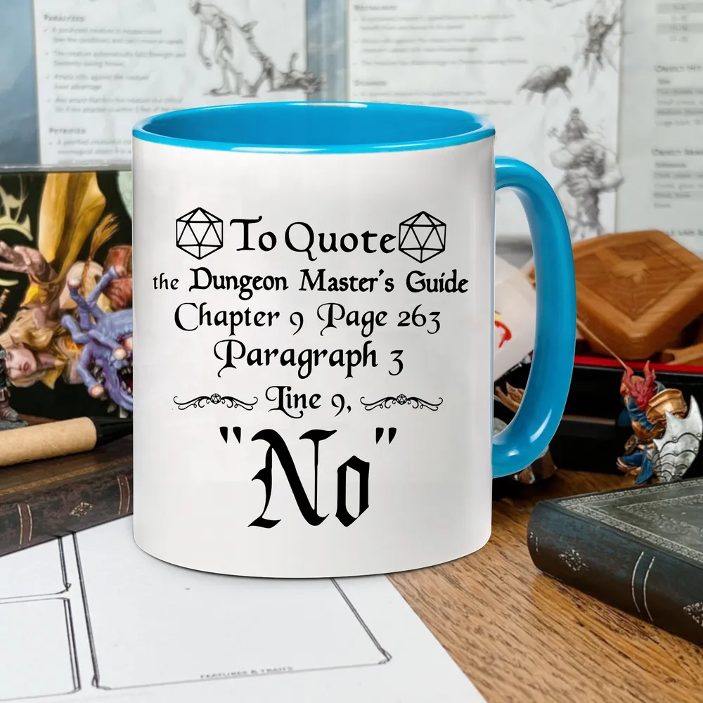 DnD To Quote The DM's Guide Accent Mug - 2