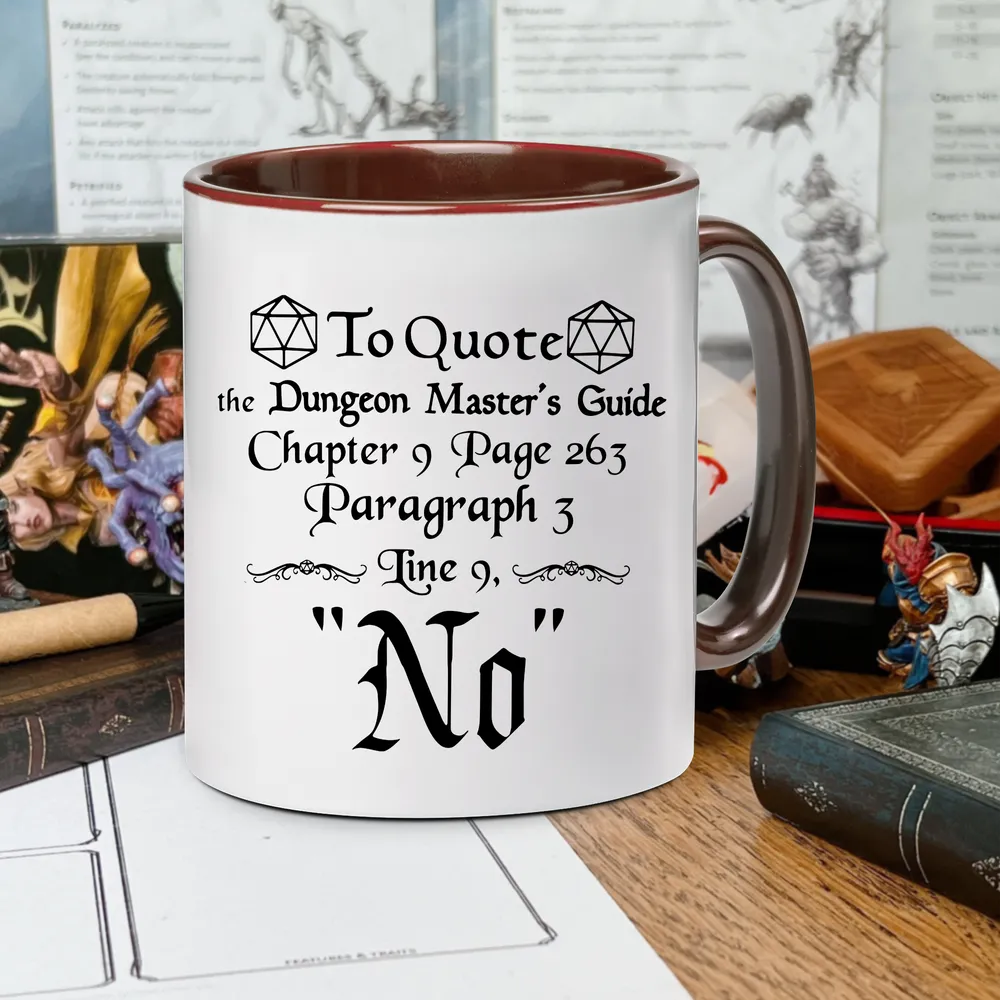 DnD To Quote The DM's Guide Accent Mug - 5