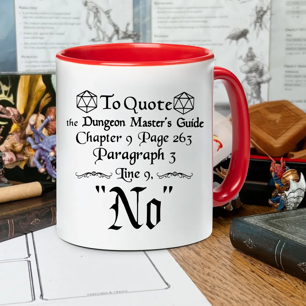 DnD To Quote The DM's Guide Accent Mug - 8