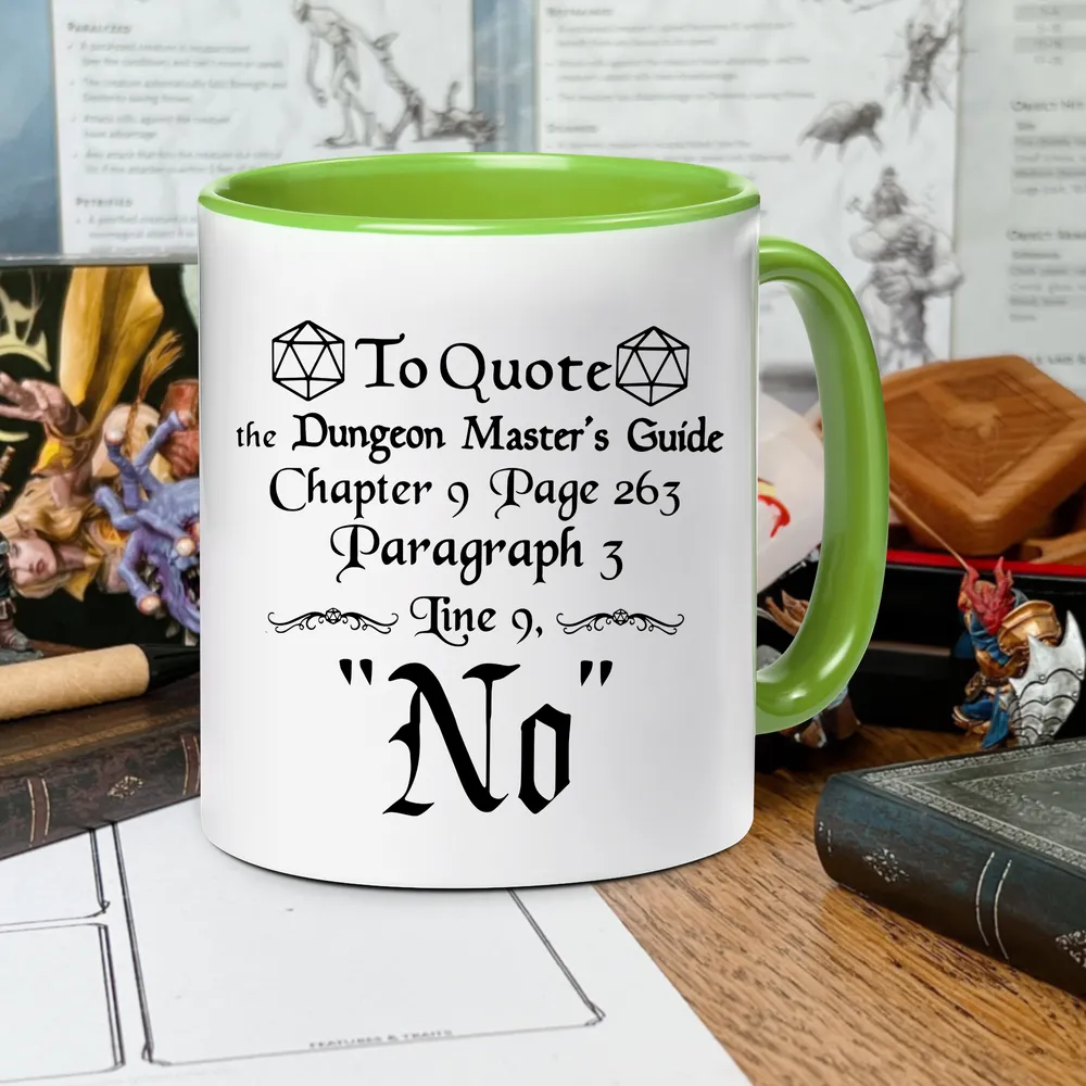 DnD To Quote The DM's Guide Accent Mug - 4