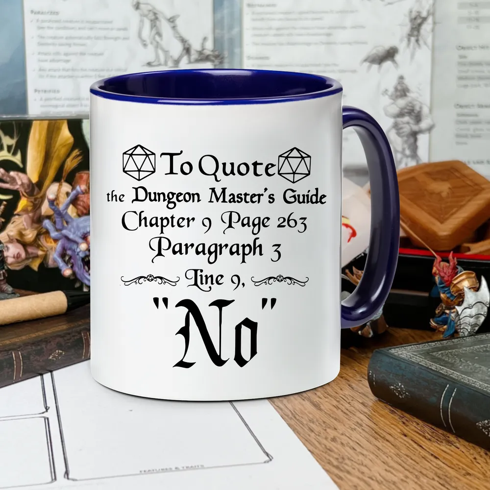 DnD To Quote The DM's Guide Accent Mug - 3