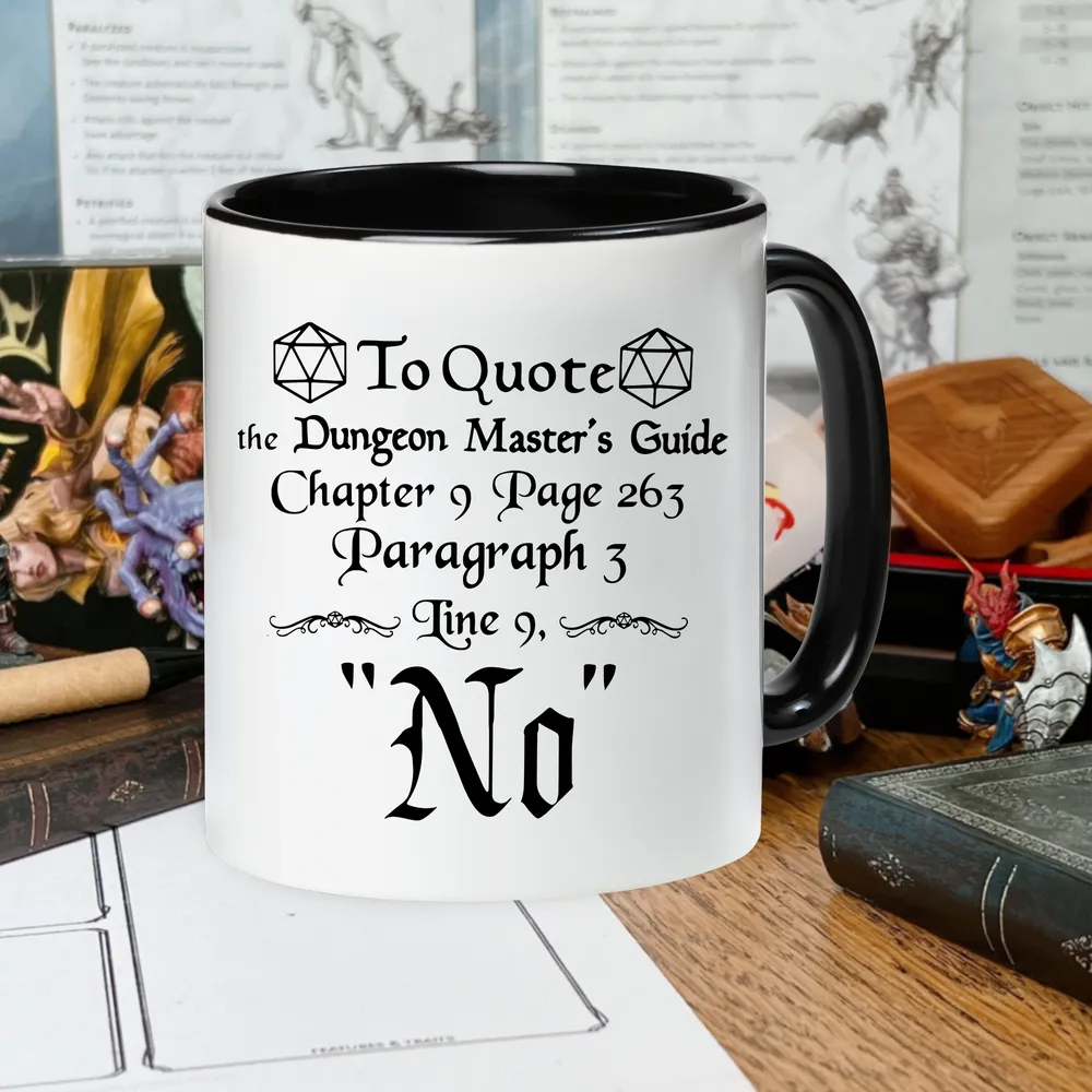 DnD To Quote The DM's Guide Accent Mug - 1