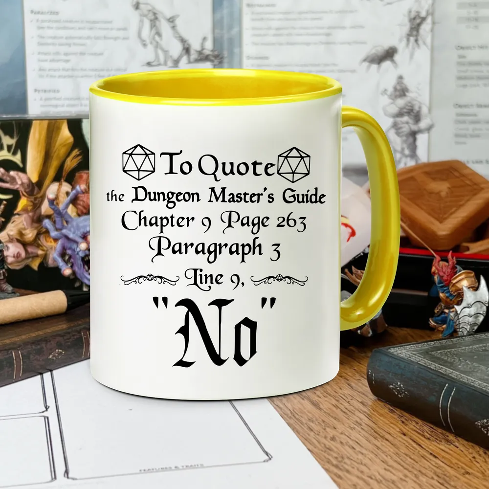 DnD To Quote The DM's Guide Accent Mug - 9