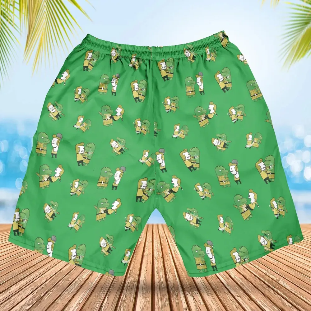 Kirk-Fu With Gorn Star Trek Hawaiian Short - 2