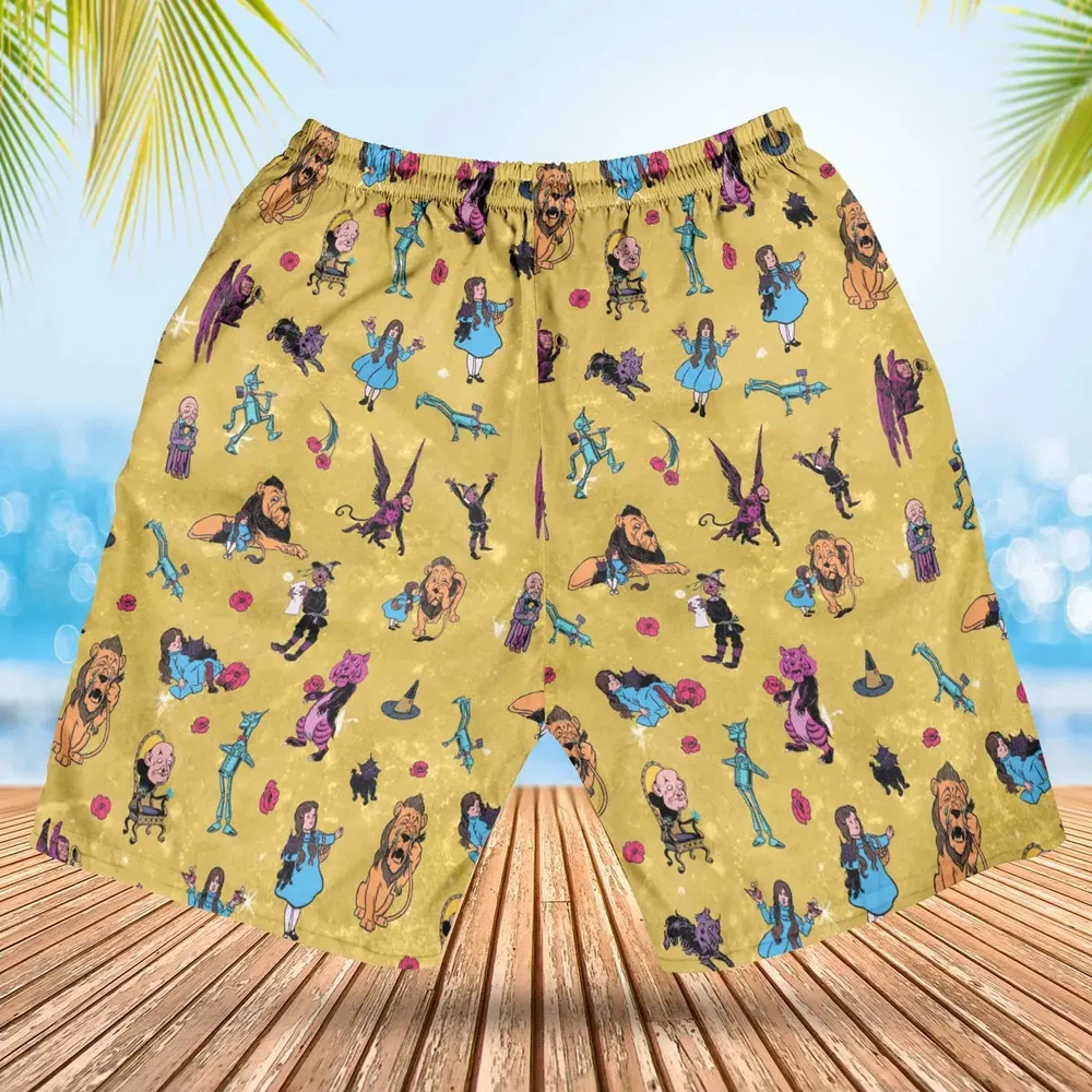 Friends in Emerald City Wizard of Oz Hawaiian Short - 2