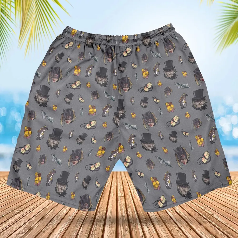 90s Returns Penguin and Catwoman Hawaiian Short - 2