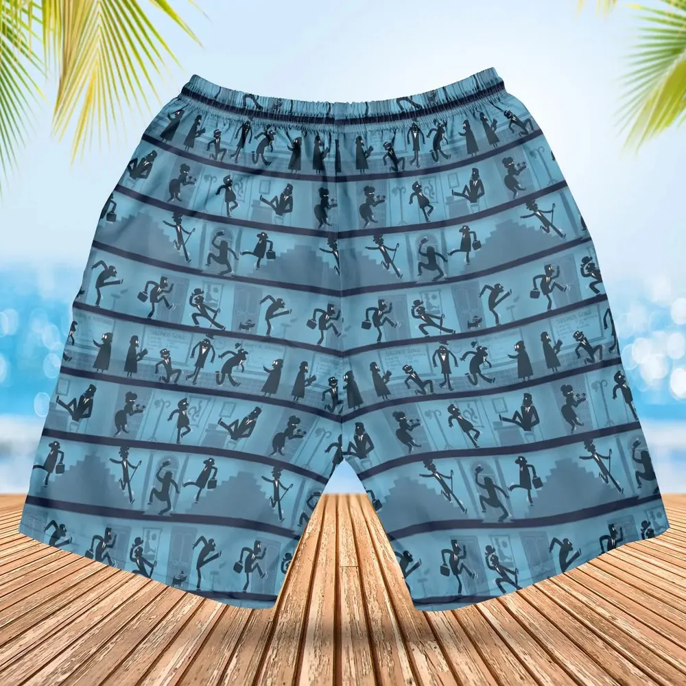 Walking In The Darkness Silly Walks Hawaiian Short - 2