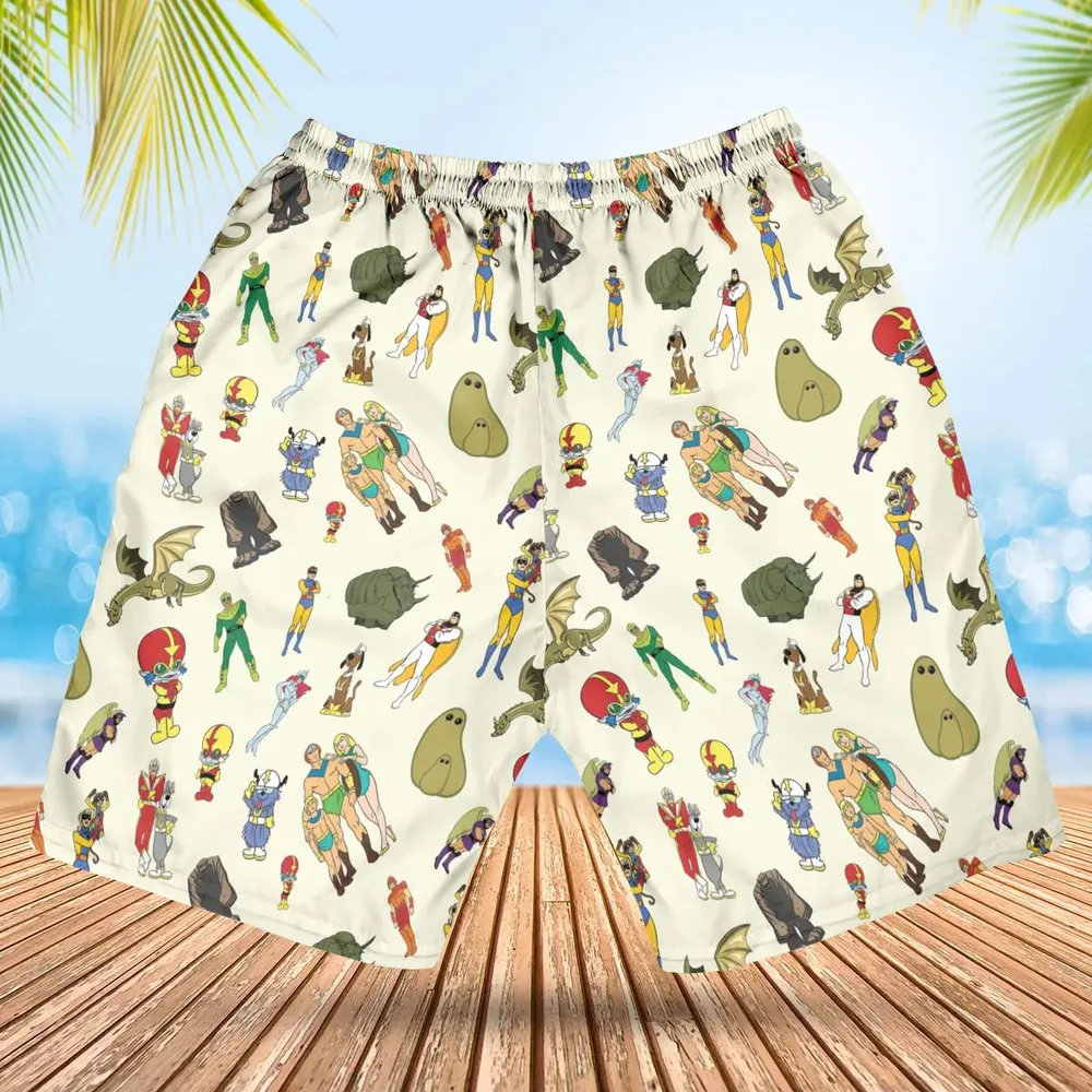 Herculoids and The Rest Of Hanna Barbera Space Stars Hawaiian Short - 2