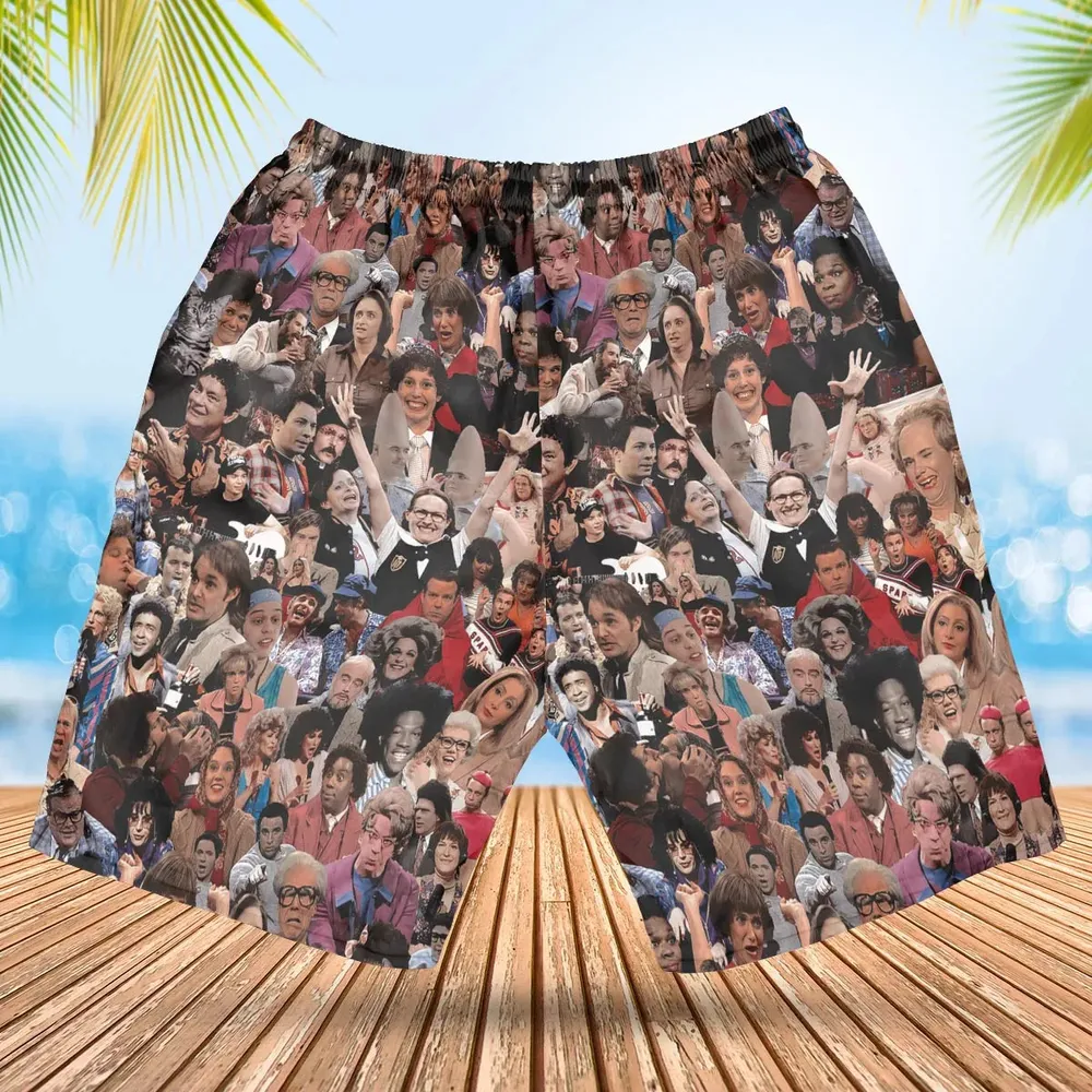 90s Saturday Crew SNL Hawaiian Short - 2
