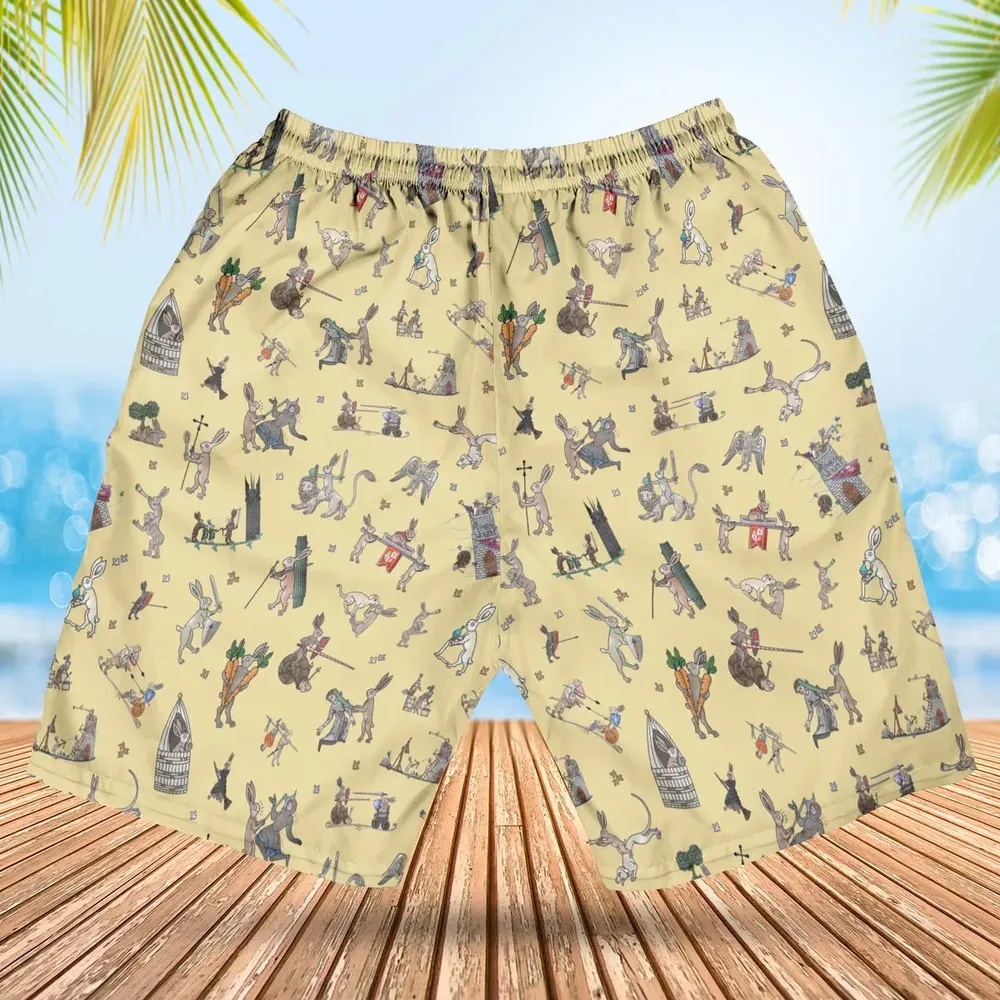 Killer Rabbit The Medieval Marginalia Hawaiian Short - 2