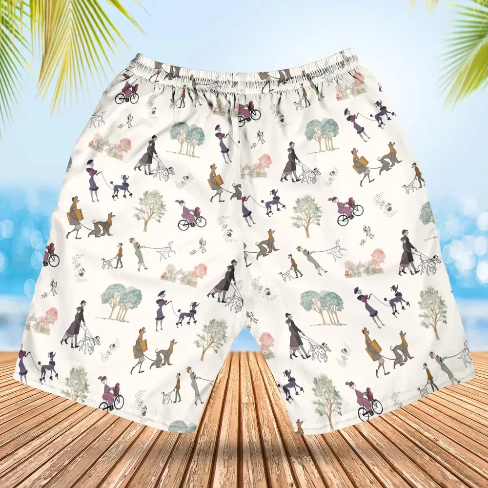 Dog Walking Look Alikes 101 Dalmations Hawaiian Short - 2