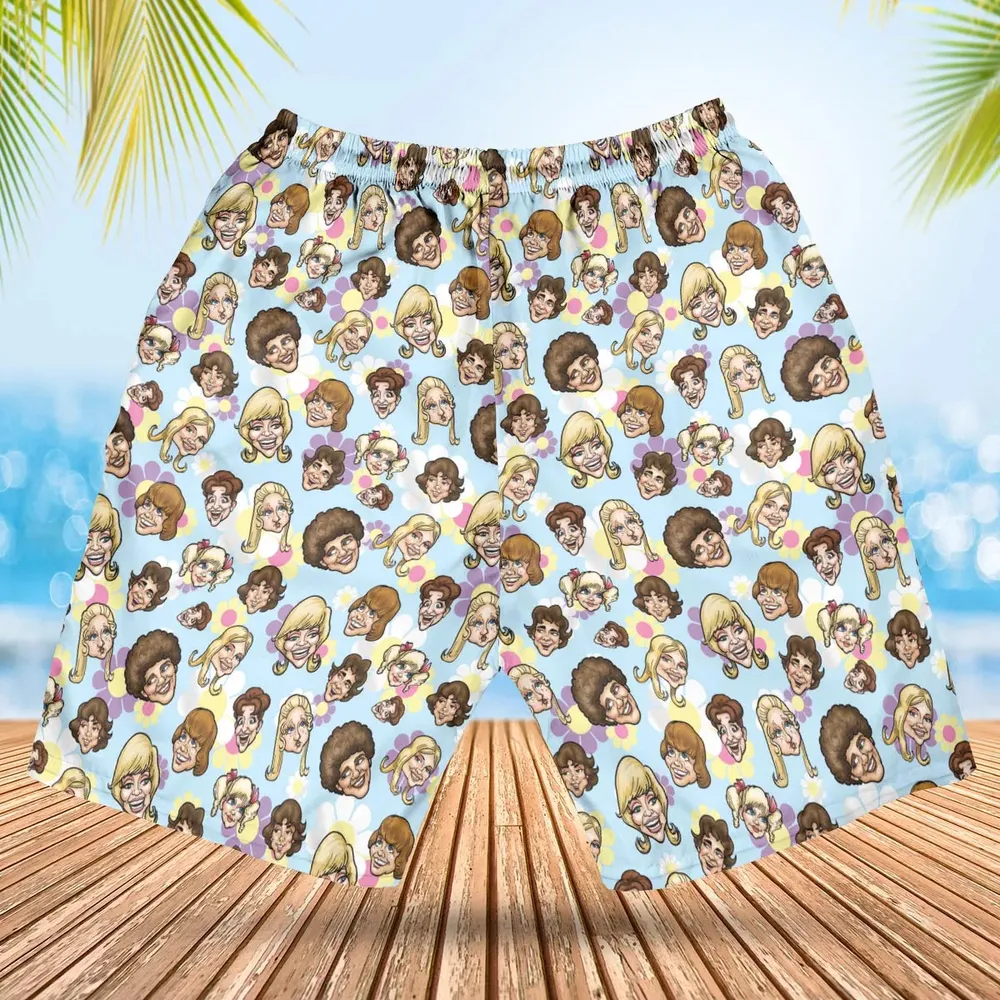 Retro TV The Brady Bunch Characters Hawaiian Short - 2