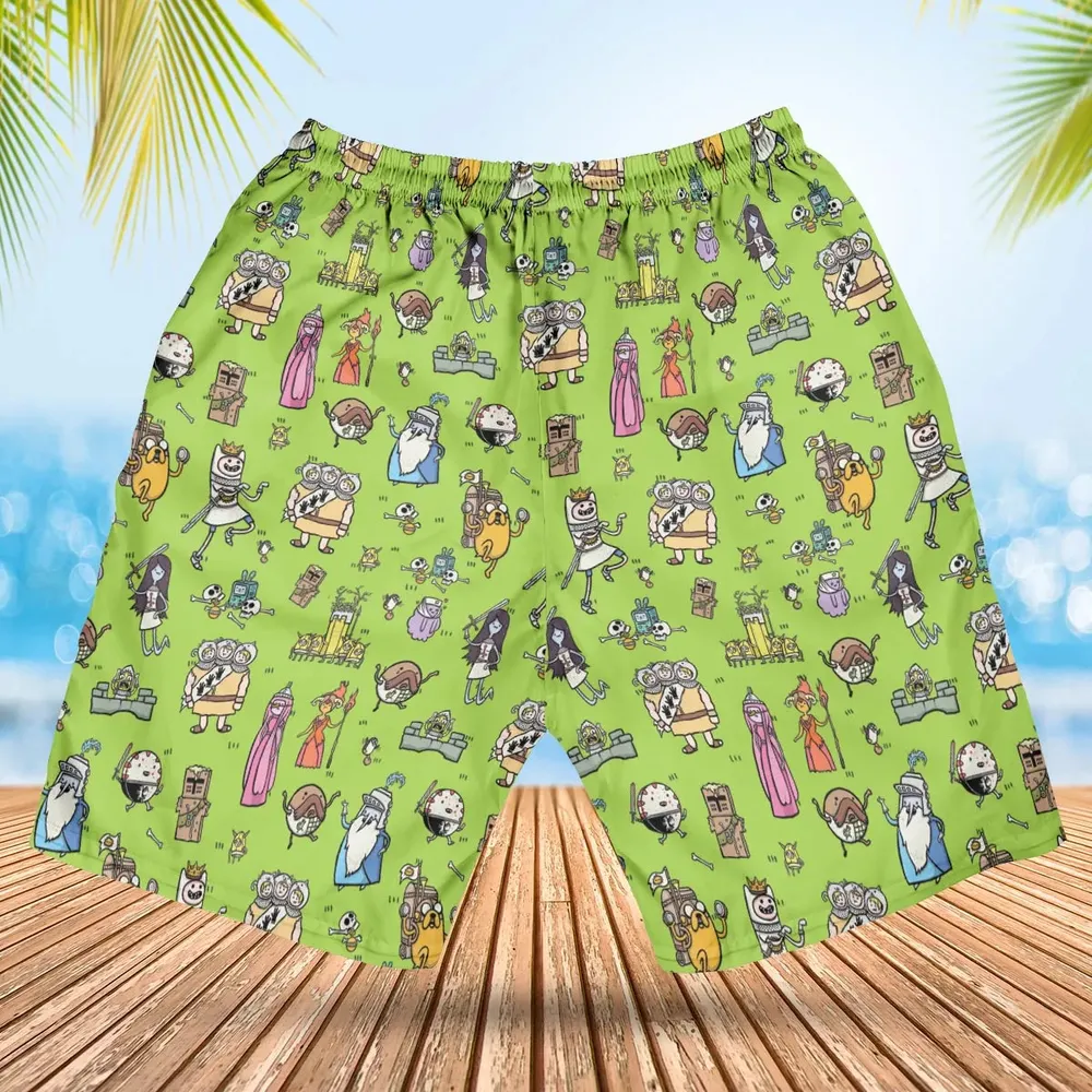Finn Holy Adventure Adventure Time and Monty Python and the Holy Grail Hawaiian Short - 2