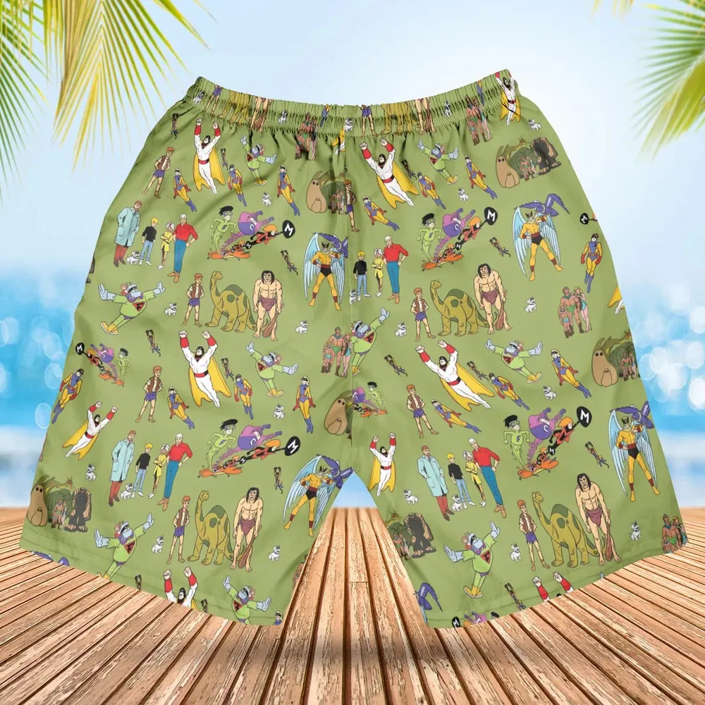 60s Vintage Characters Hawaiian Short - 2