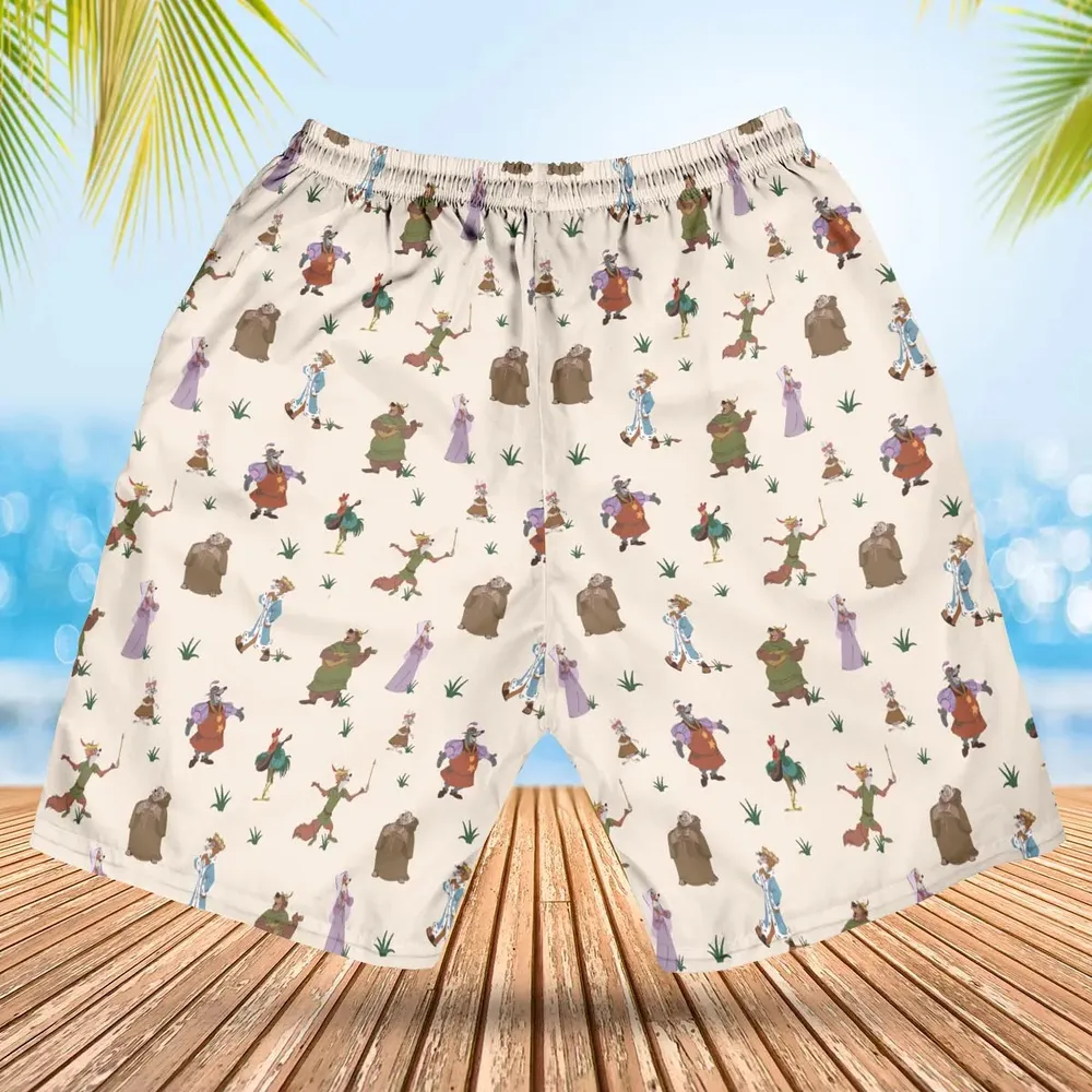 Oo-de-lally Robin Hood Characters Hawaiian Short - 2