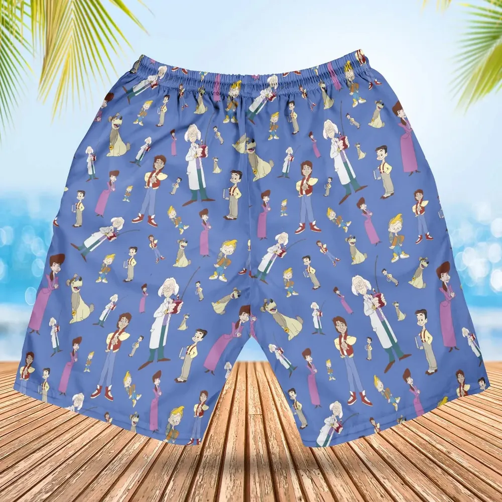 B2tf Cartoon Characters Seamless Hawaiian Short - 2