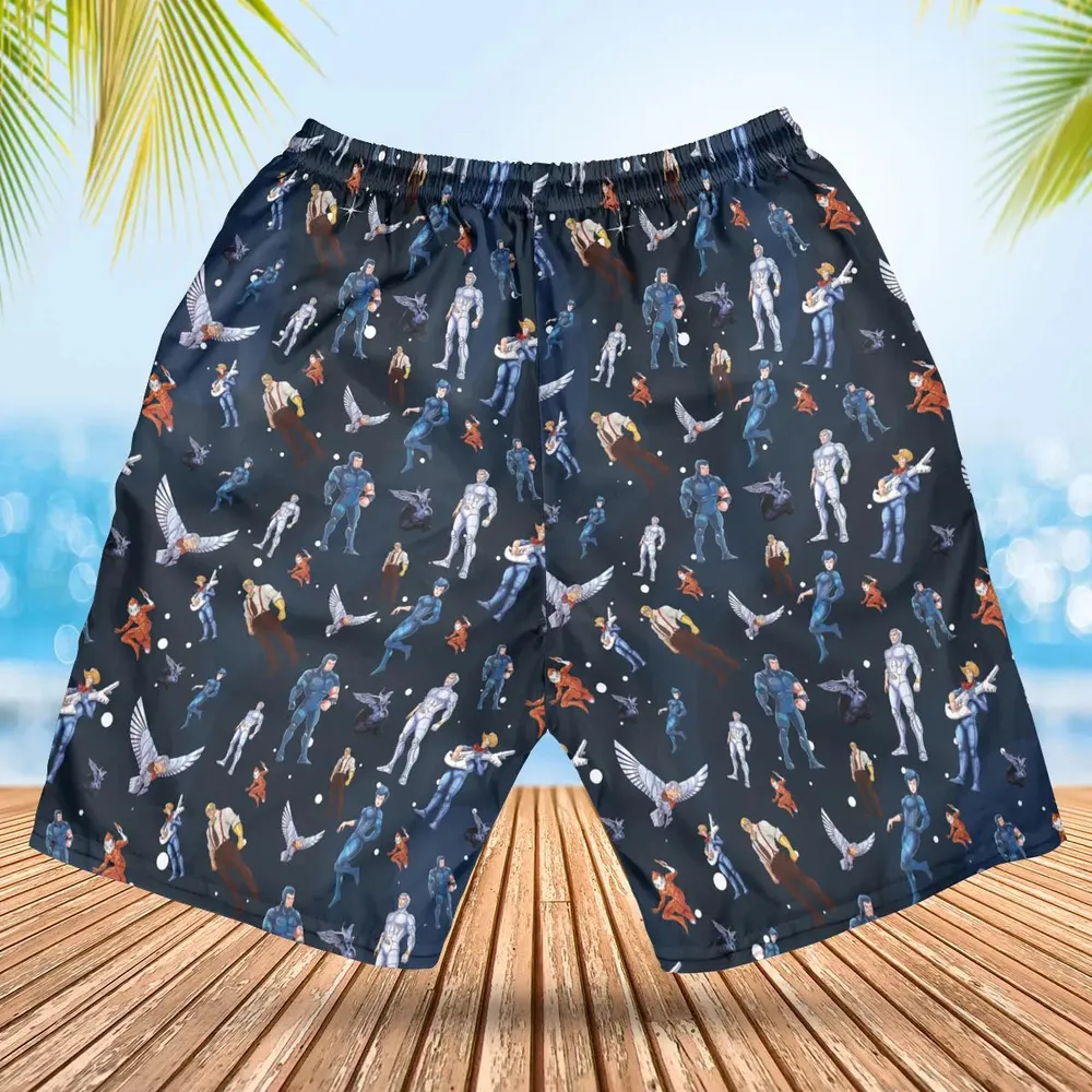 Silverhawks Cartoon Characters Hawaiian Short - 2