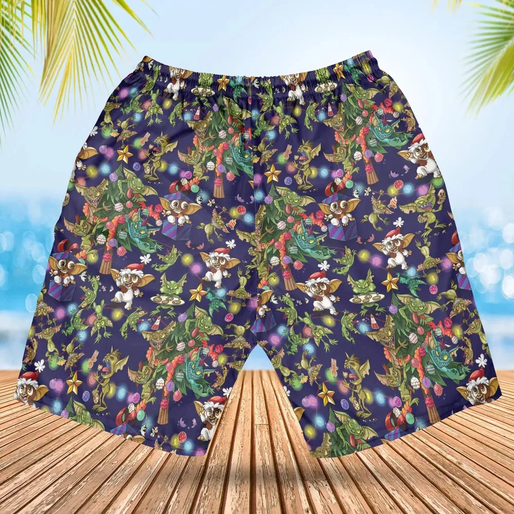 Christmas Movie Little Monsters Greamlins Hawaiian Short - 2