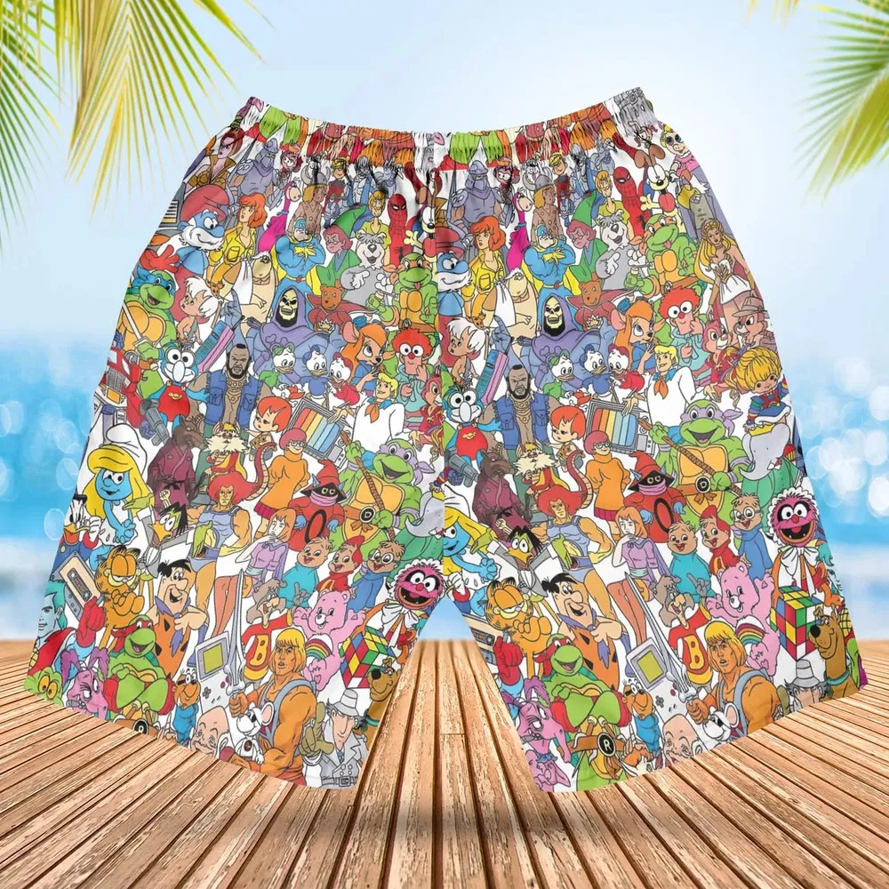 90s Cartoon Legends Hawaiian Short - 2