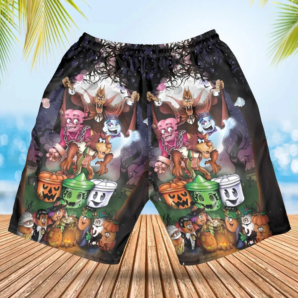 Halloween Food Mascot Themed Hawaiian Short - 2