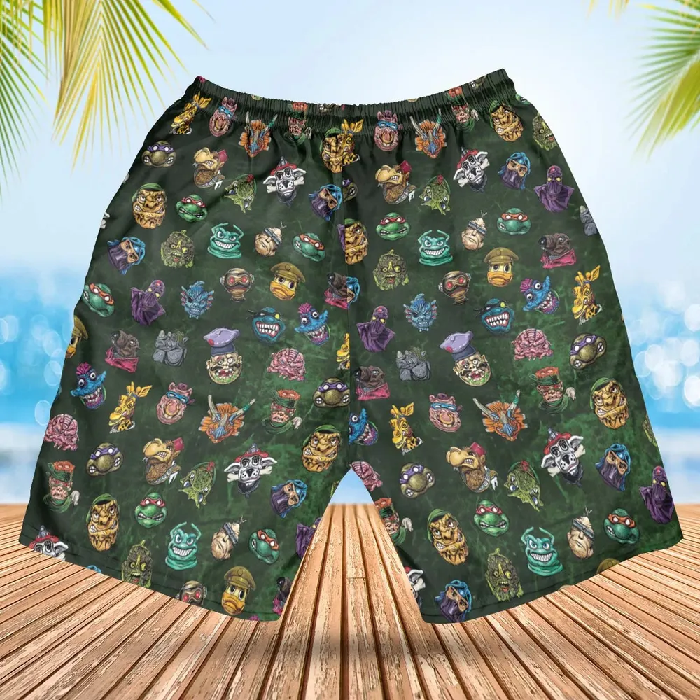 Good To Be Bad Guys Teenage Mutant Ninja Turtles Hawaiian Short - 2