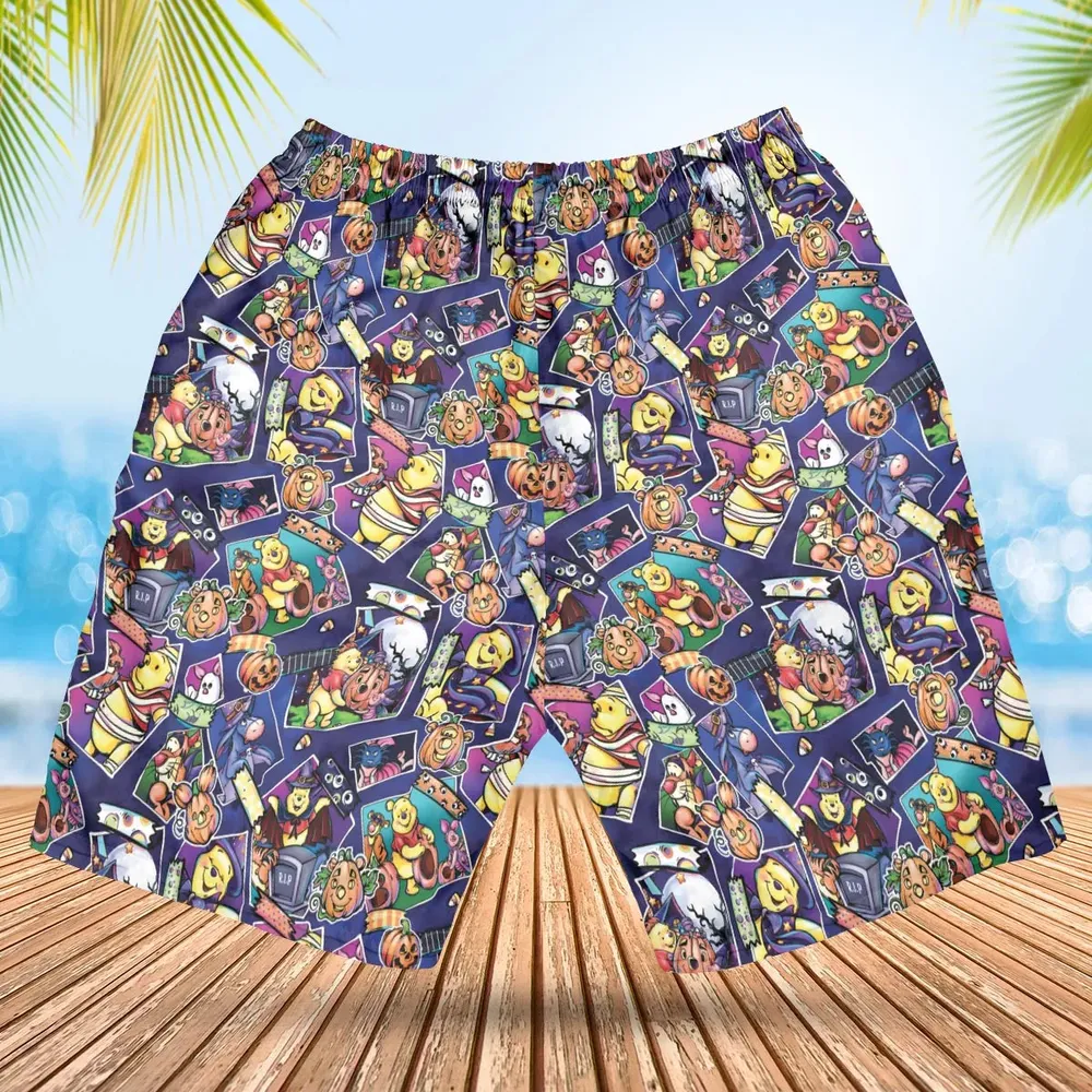 Pooh Bear Halloween Hawaiian Short - 2