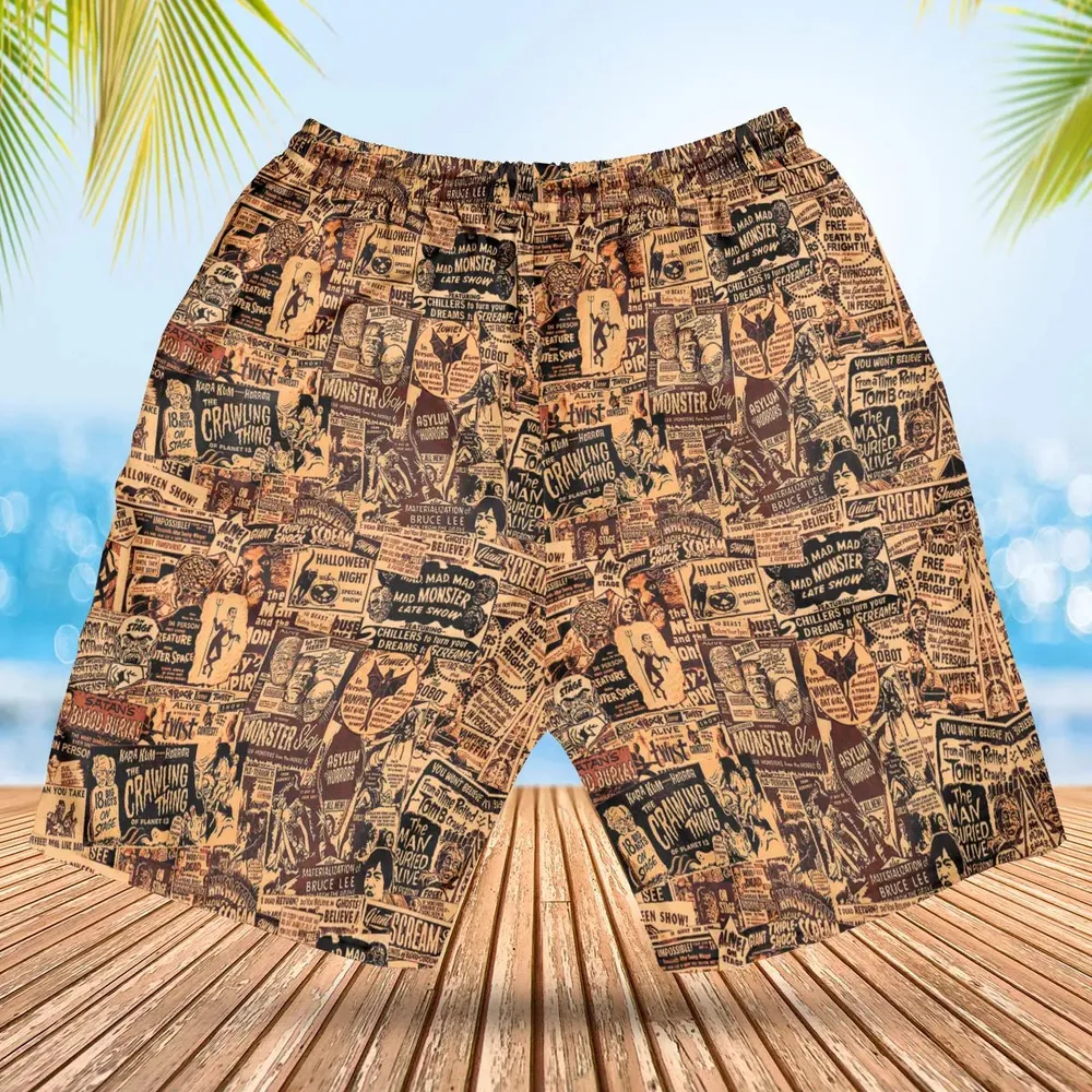 The Monster Show Mashup Hawaiian Short - 2