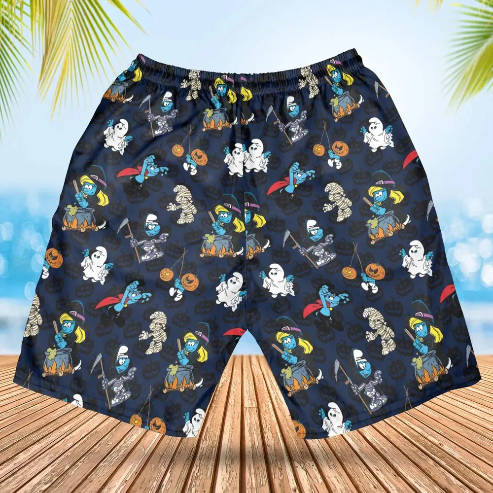Smurfs Halloween Special Hawaiian Short - 2