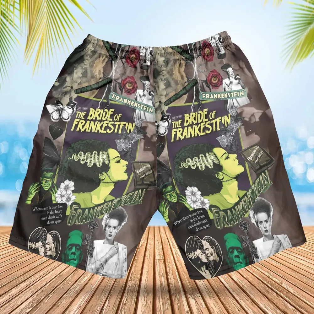 Vintage Bride Of Frankenstein Hawaiian Short - 2