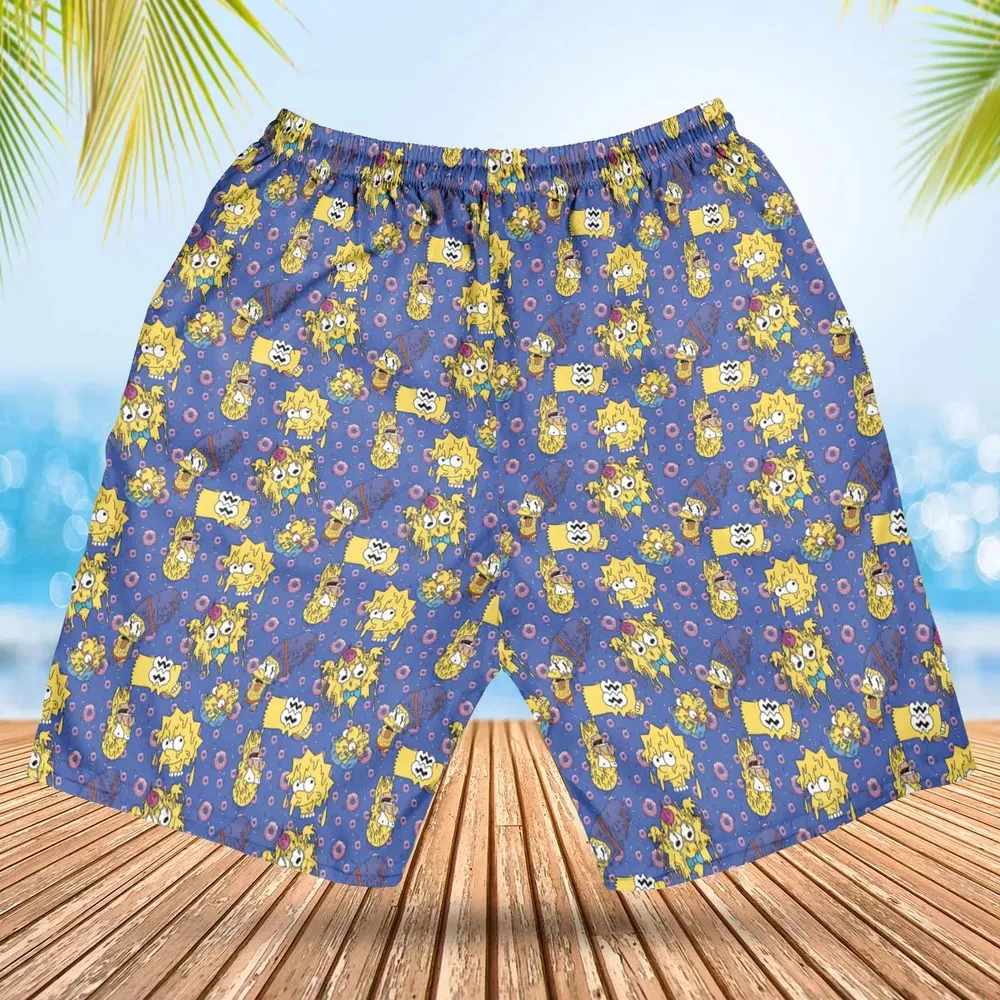 Trippy Simpsons Melting Hawaiian Short - 2