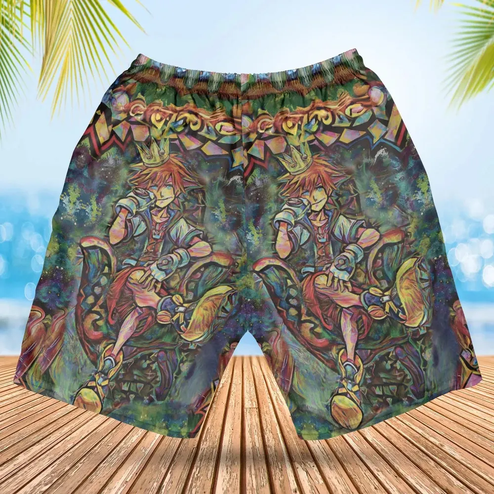 Trippy Sora Kingdom Hearts Hawaiian Short - 2