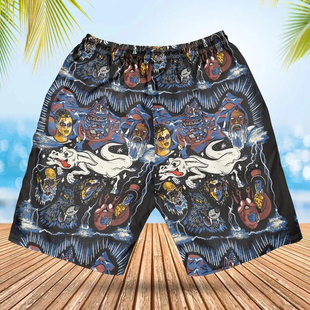 Mystery Falkor Neverending Story Hawaiian Short - 2