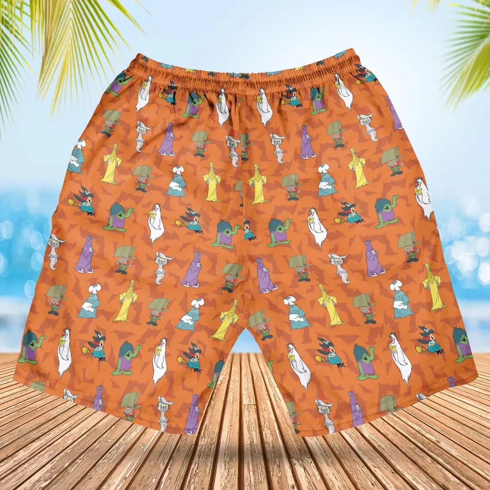 Happy Halloween From Hanna Barbera Hawaiian Short - 2