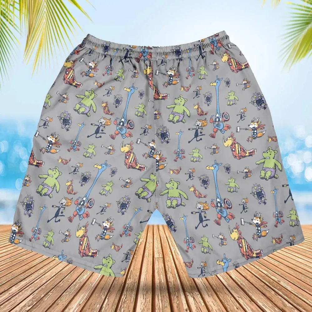 Animals Assemble Avengers Hawaiian Short - 2