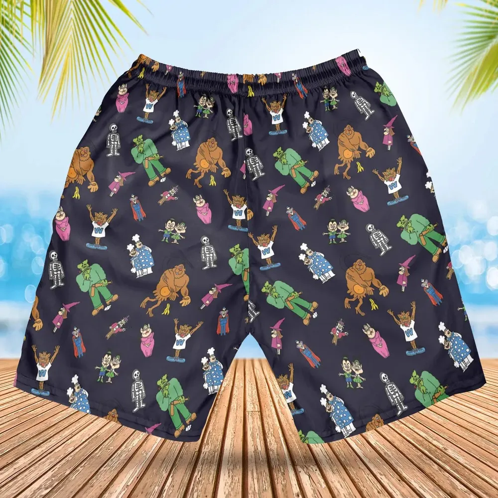 Nostalgic Food Mascots Burger Chef Hawaiian Short - 2
