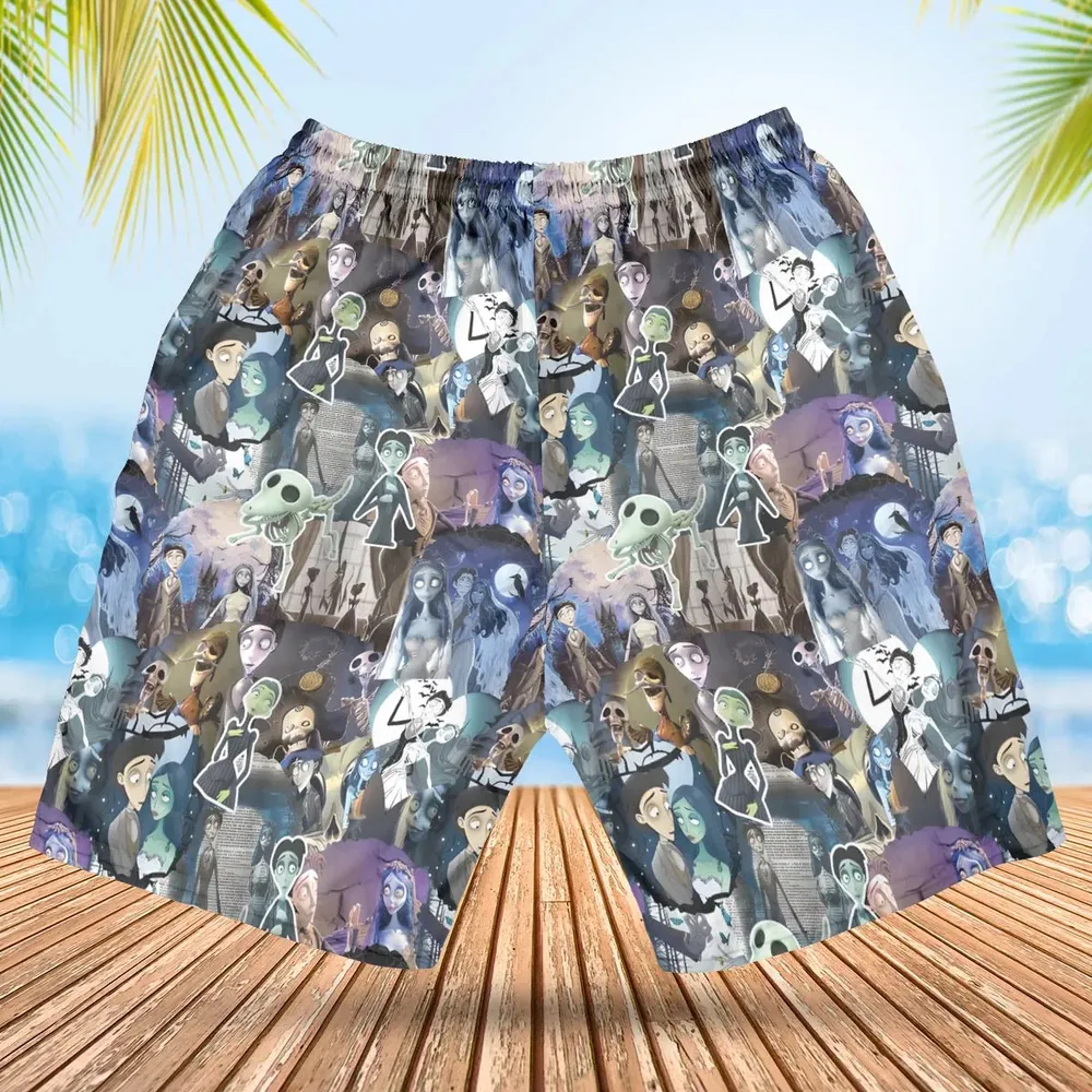 Unalive Bride Corpse Bride Hawaiian Short - 2