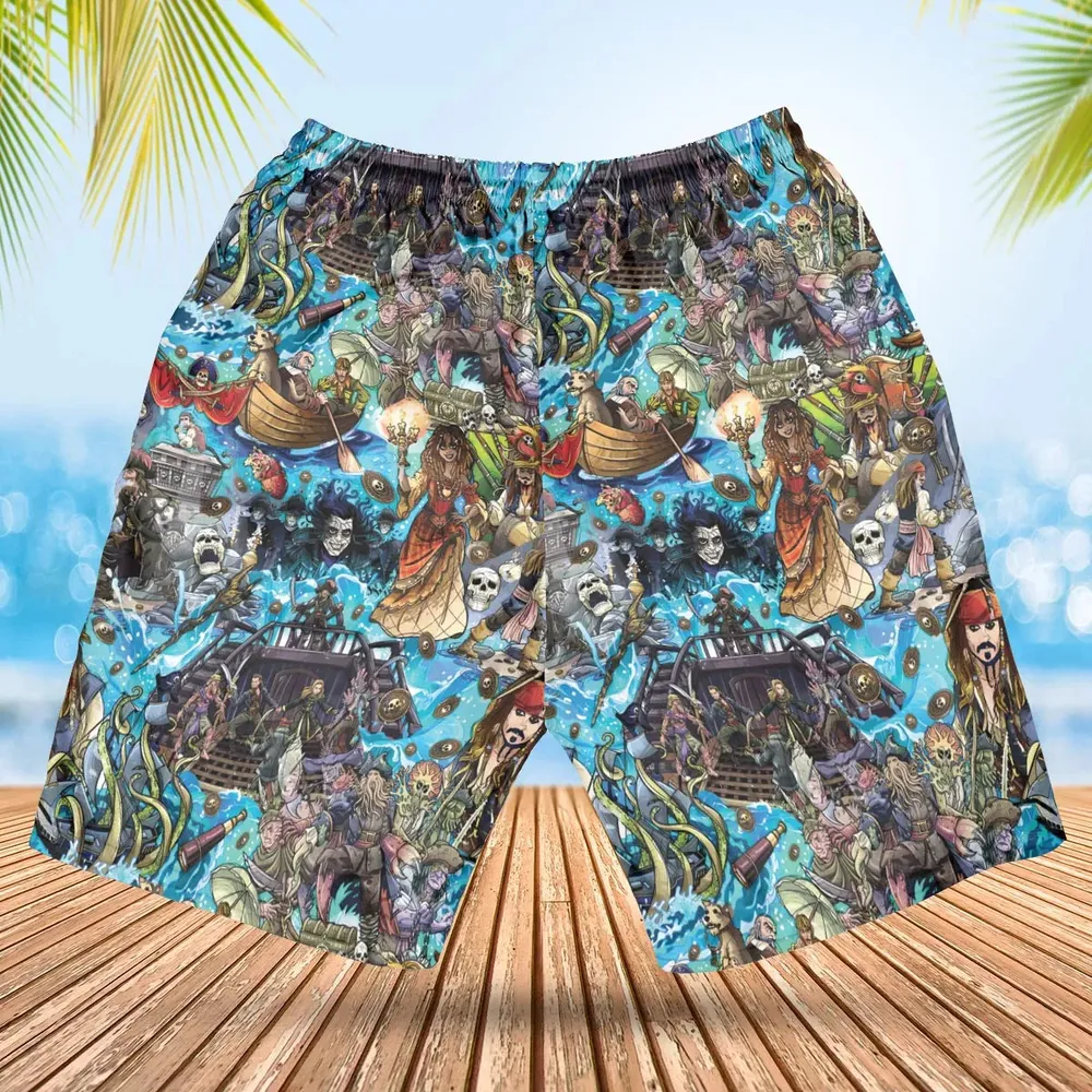 Travel And Fight Pirates of the Caribbean Hawaiian Short - 2