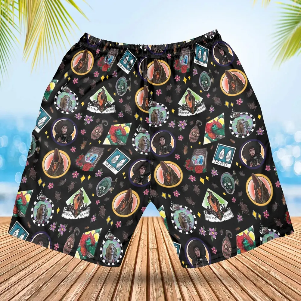Showtime Beetlejuice Themed Hawaiian Short - 2