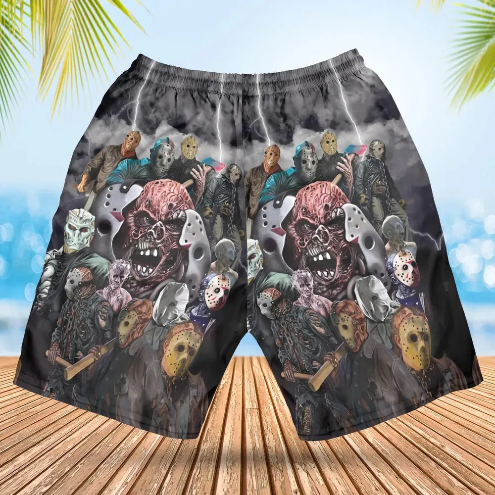 Jason Voorhees Evolution Hawaiian Short - 2