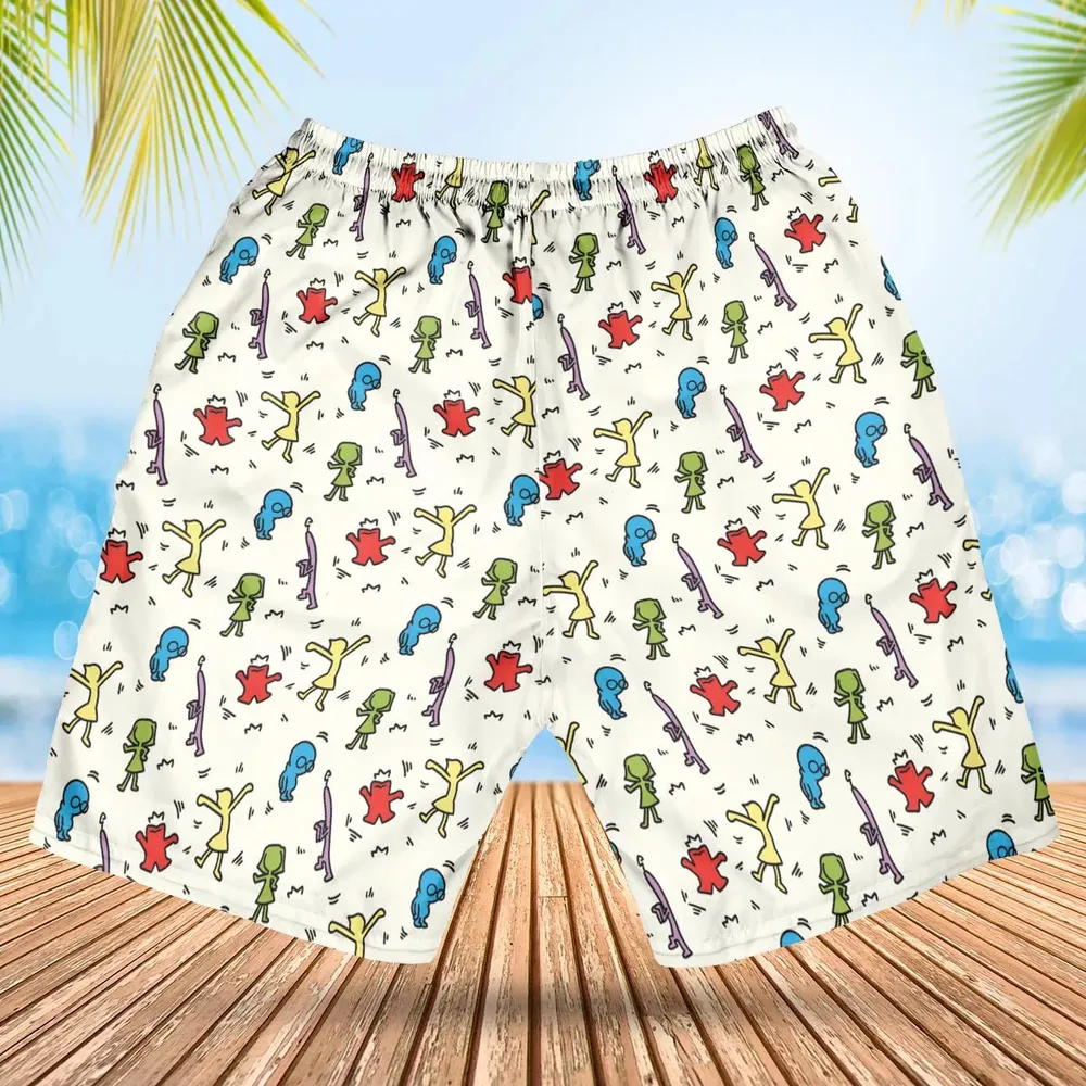 Emotions Pop Inside Out Haring Hawaiian Short - 2