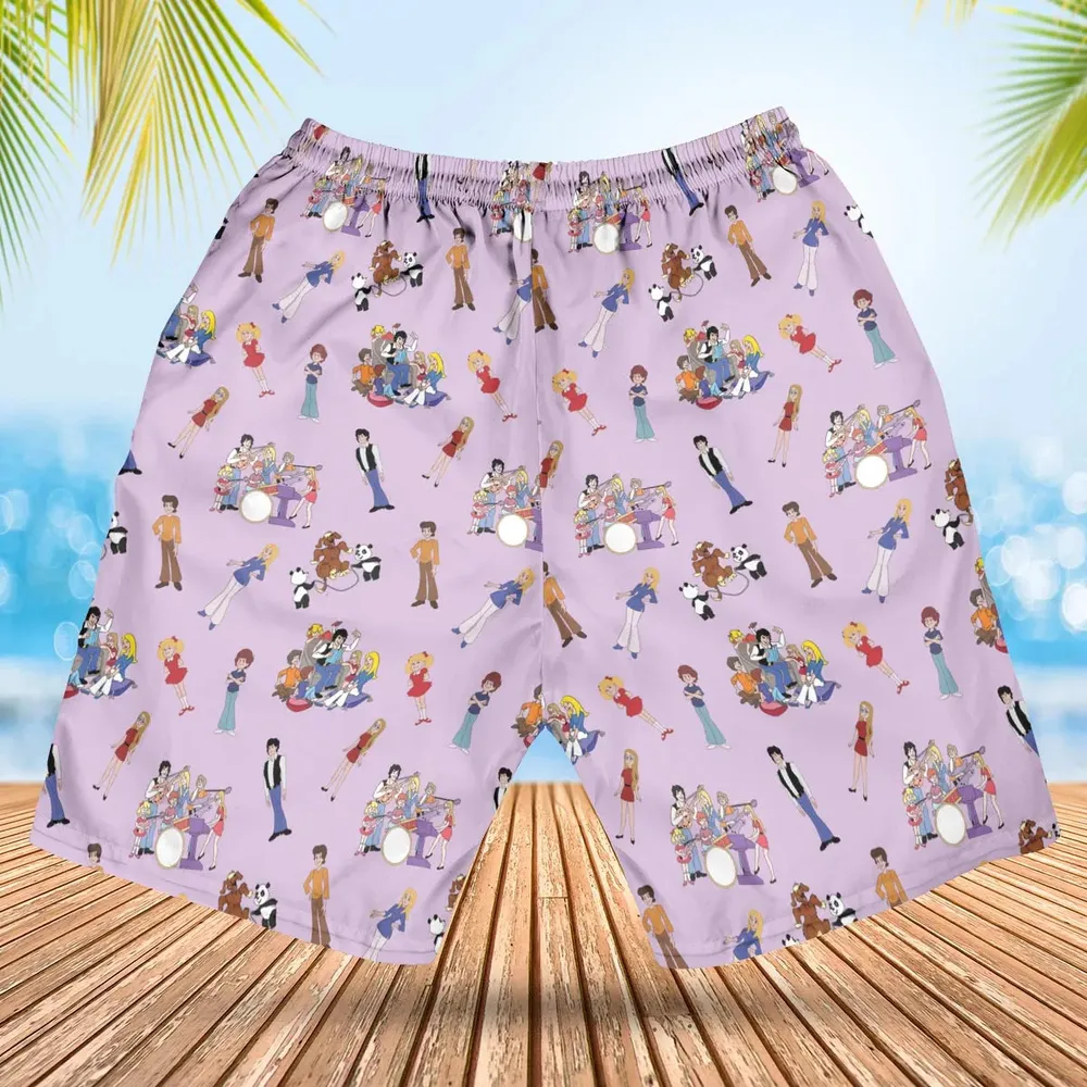 70s The Brady Kids Cartoon Hawaiian Short - 2