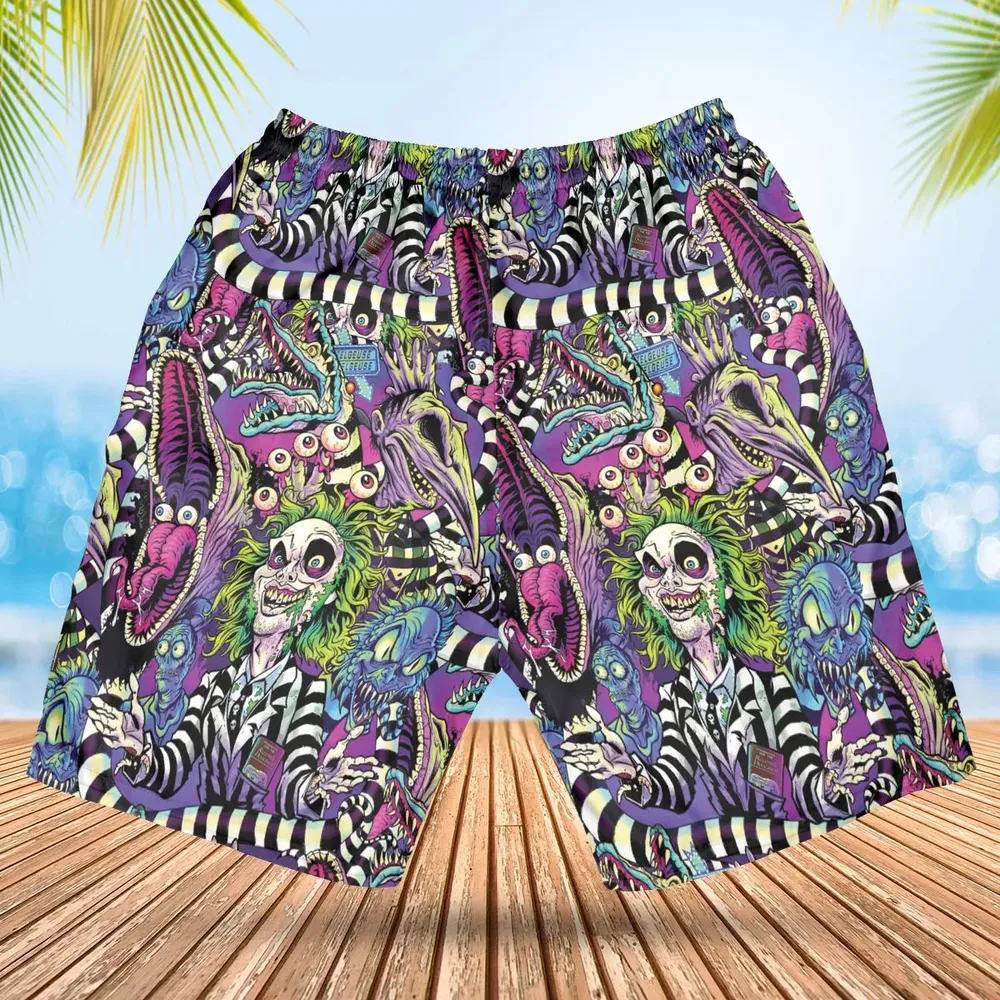 Stay Spooky Beetlejuice Hawaiian Short - 2