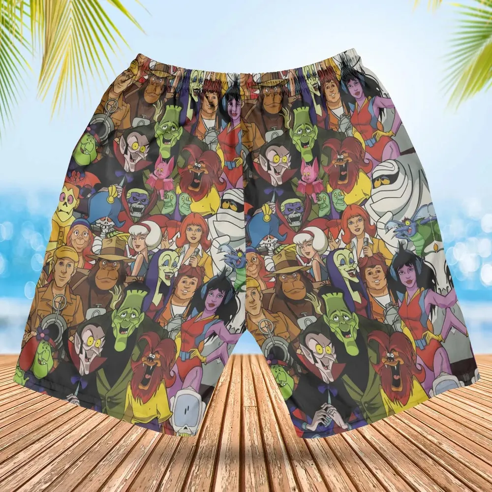 Frightfully Funny Ghostbusters Groovie Goolies Hawaiian Short - 2