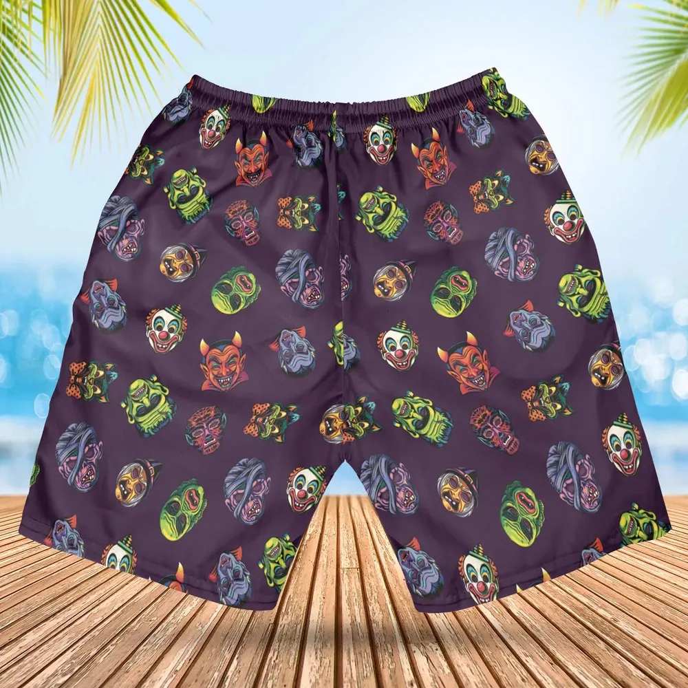Beast Mode On Monster Masks Hawaiian Short - 2
