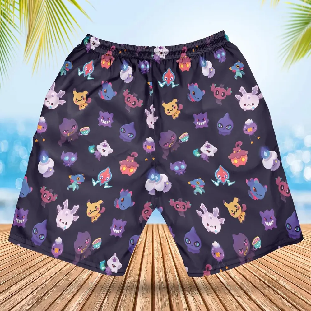 Cute Ghost Type Hawaiian Short - 2