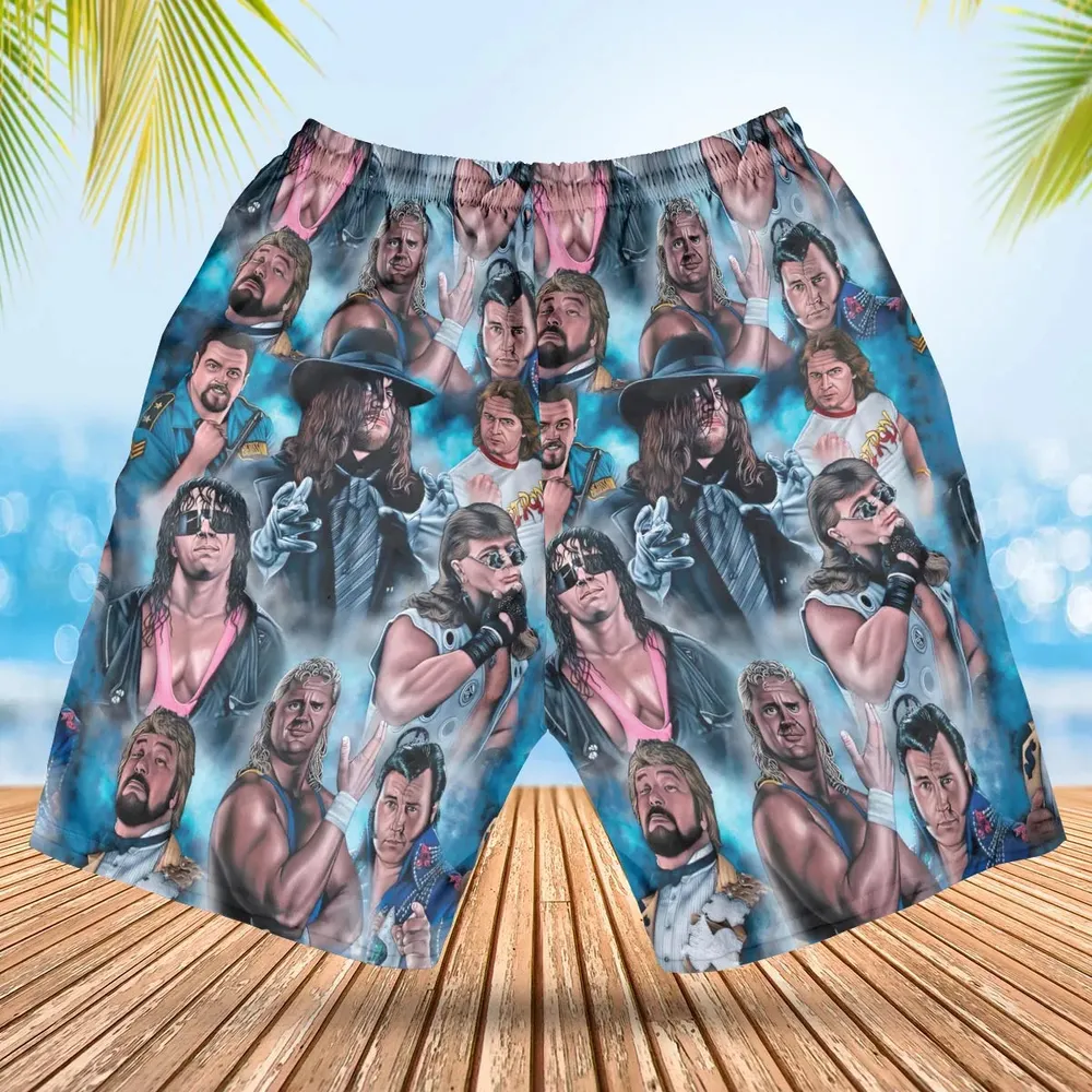 90s Wrestlers Hawaiian Short - 2