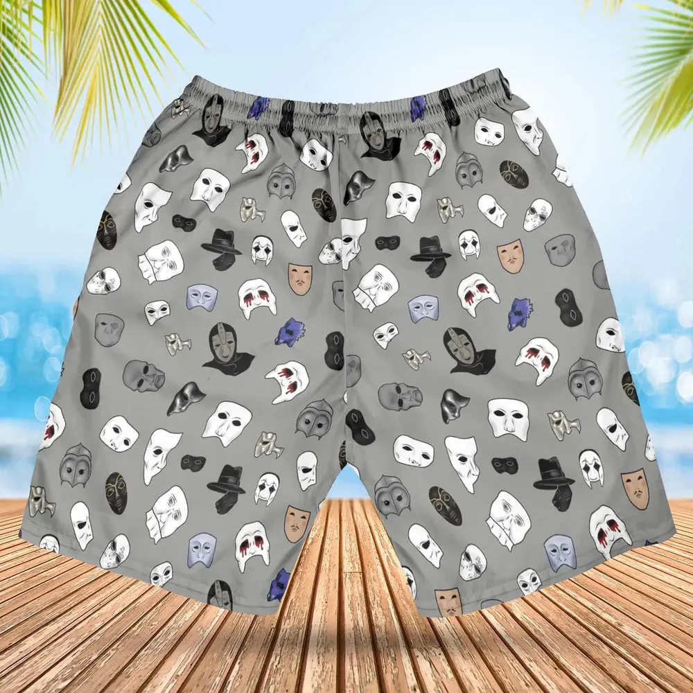 Masks of Phantom of Opera Hawaiian Short - 2