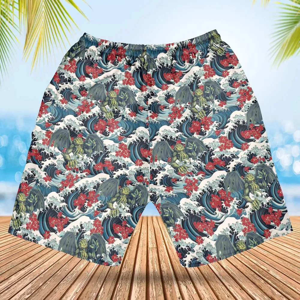 Great Waves Cthulhu Hawaiian Short - 2