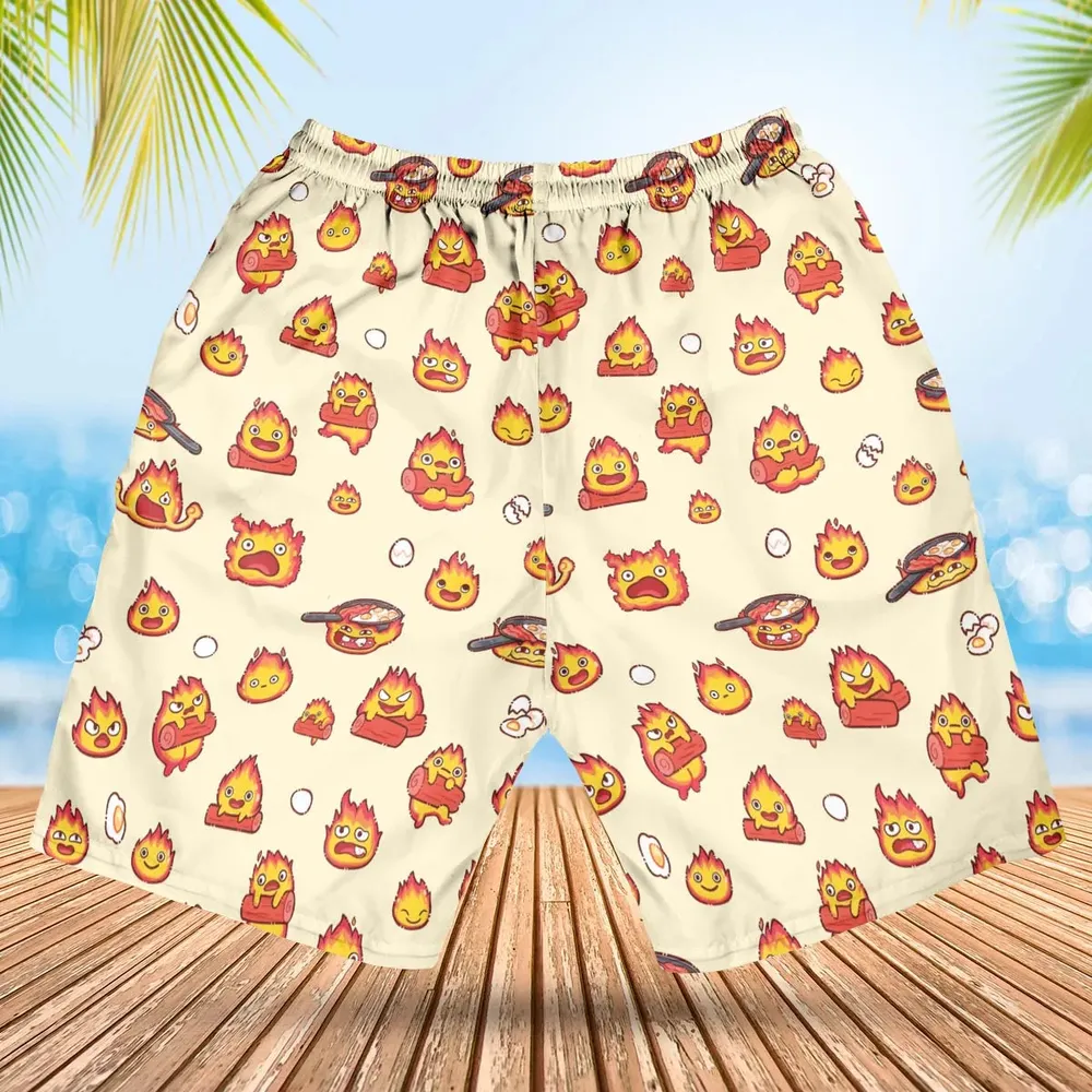 Calcifer Howl’s Moving Castle Hawaiian Short - 2