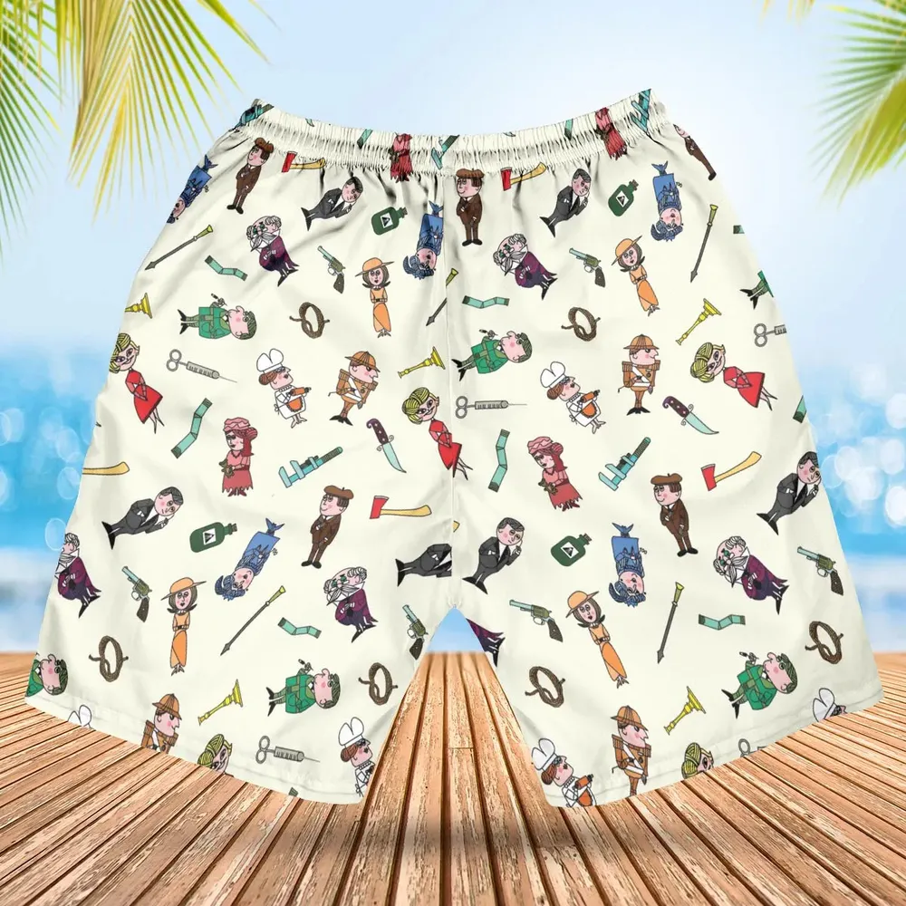Clue Board Game Characters Hawaiian Short - 2